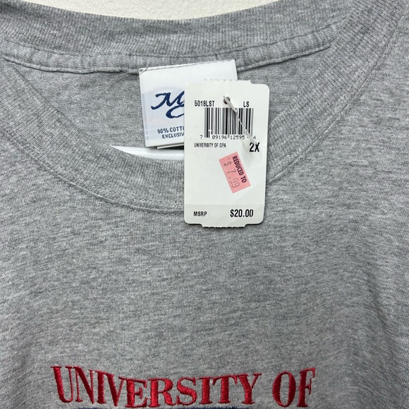 M&C Sportswear University Of Grandpa T Shirt Size XXL Grey Embroidered - Picture 4 of 9